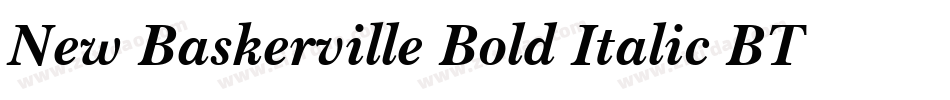New Baskerville Bold Italic BT字体转换
